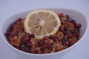 Sweet Butternut Squash Quinoa Salad with Pomegranate Seeds