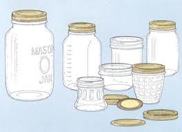 Mason Jars of Varying Heights and Widths
